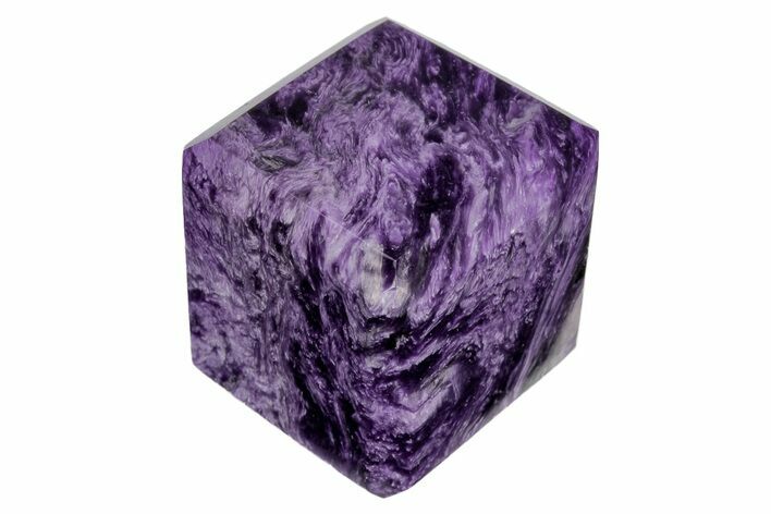 Polished Purple Charoite Cube - Siberia #211774